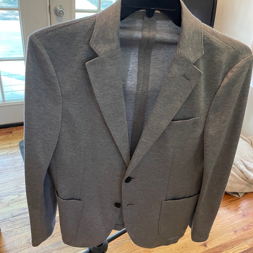 Nordstrom Rack Two Button Notch Lapel Stretch Cotton Blazer